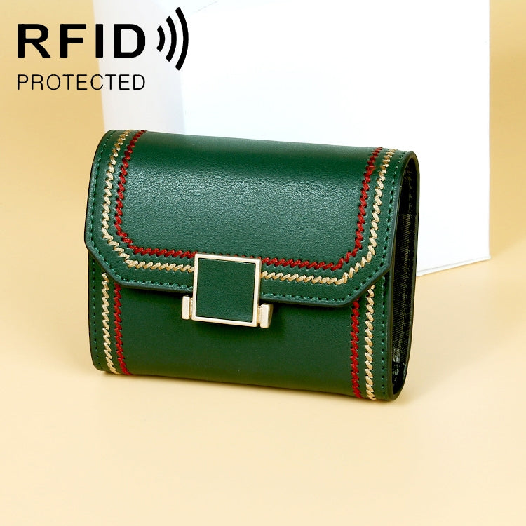 Ví bóp da bò KB190 kiểu bấm nút, hình cây đàn organ nhiều ngăn đựng thẻ chống từ RFID cho nữ, KB190 màu xanh hồ, KB190 màu tím nhạt, KB190 màu tím, KB190 màu xanh quân đội, KB190 màu xanh đậm, KB190 màu hồng