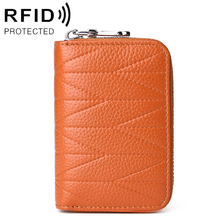 KB191 Ví da bò khóa kéo hình tổ chức nhiều ngăn thẻ chống từ RFID ví cầm tay cho nữ, các màu: tím nhạt, đỏ rượu, nâu, xanh nước, đen, xanh đậm, hồng