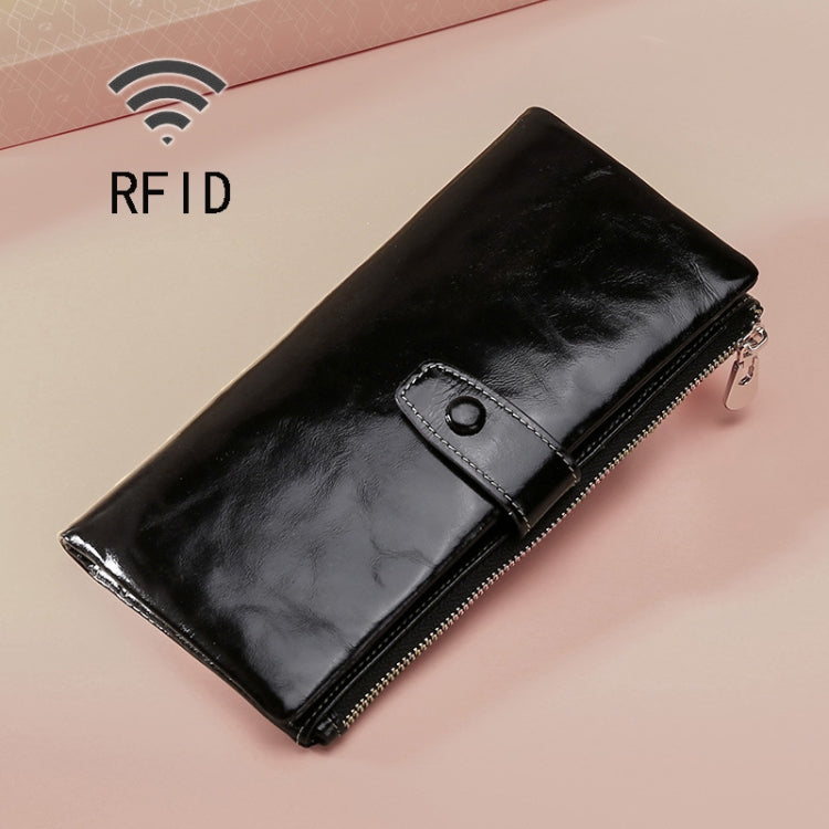 Ví da dầu TP-189 đa chức năng khóa kéo chống RFID