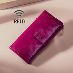 Ví da dầu TP-189 đa chức năng khóa kéo chống RFID