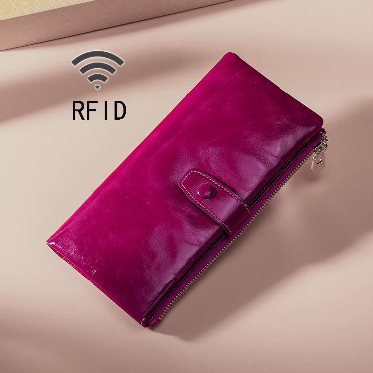 Ví da dầu TP-189 đa chức năng khóa kéo chống RFID