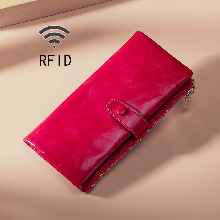 Ví da dầu TP-189 đa chức năng khóa kéo chống RFID