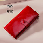 Ví da dầu TP-189 đa chức năng khóa kéo chống RFID