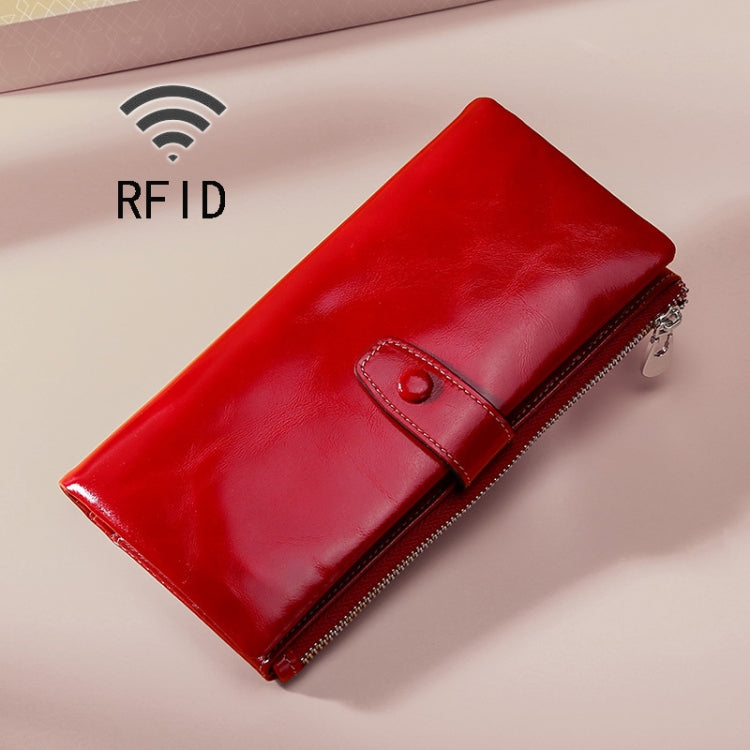 Ví da dầu TP-189 đa chức năng khóa kéo chống RFID