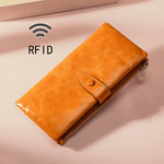 Ví da dầu TP-189 đa chức năng khóa kéo chống RFID