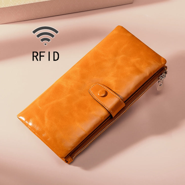 Ví da dầu TP-189 đa chức năng khóa kéo chống RFID