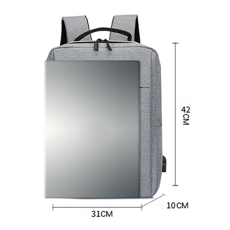 Ba lô công sở vải Oxford chống thấm dung tích lớn POFOKO với thiết kế sạc USB ngoài cho laptop 15.6 inch