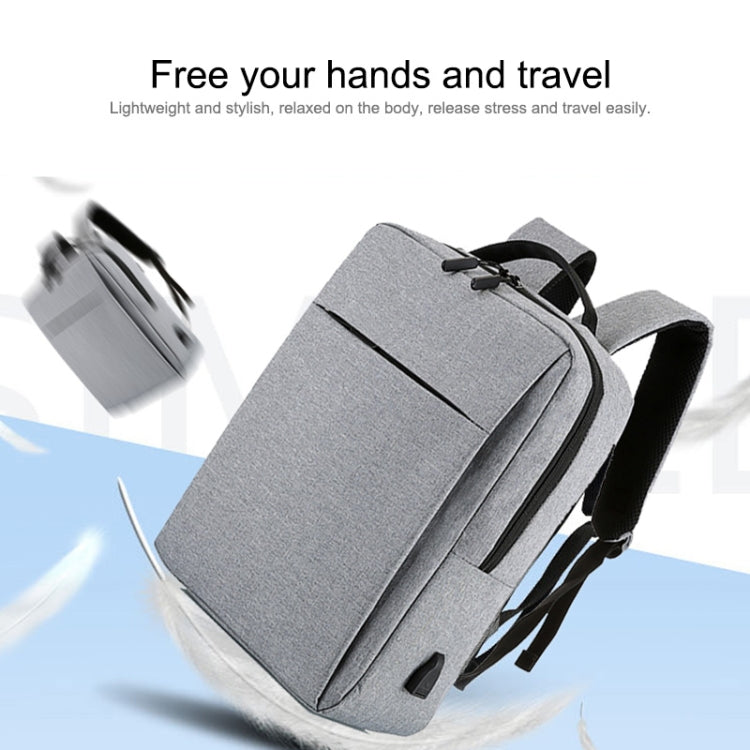 Ba lô công sở vải Oxford chống thấm dung tích lớn POFOKO với thiết kế sạc USB ngoài cho laptop 15.6 inch