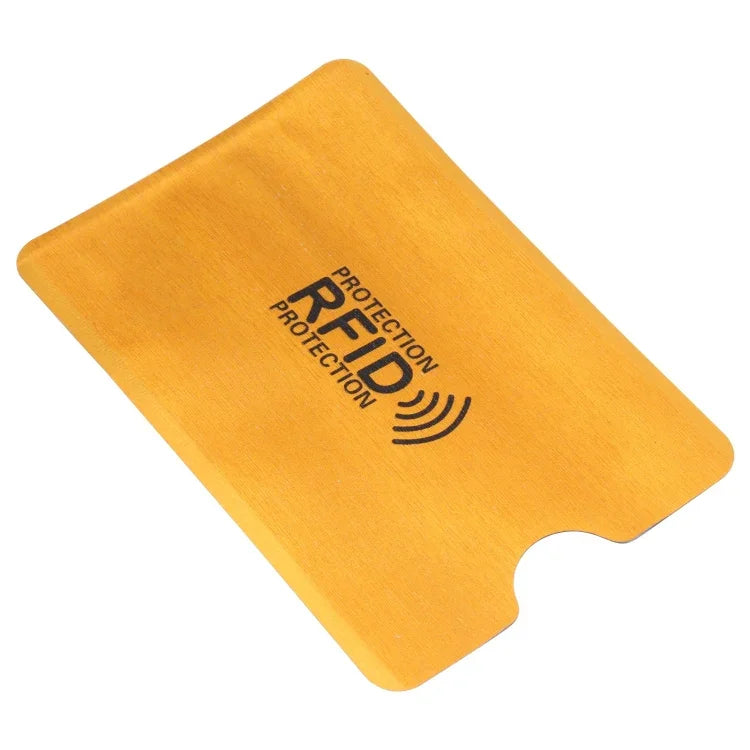 100 cái bao bọc thẻ chống trộm RFID bằng giấy bạc nhôm, kích thước: 9.1*6.3cm, RFID 100 cái (vàng), RFID 100 cái (bạc)