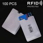 100 cái bao bọc thẻ bảo vệ bằng giấy bạc nhôm chống RFID, túi đựng thẻ an toàn, kích thước: 9.1*6.3cm, CCB1077A, CCB1077B, CCB1077C