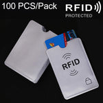100 PCS Aluminum Foil Card Protective Cover Case RFID Blocking Safety Shield Identity Sleeves Cards Bag, Size: 9.1*6.3cm, CCB1077A, CCB1077B, CCB1077C