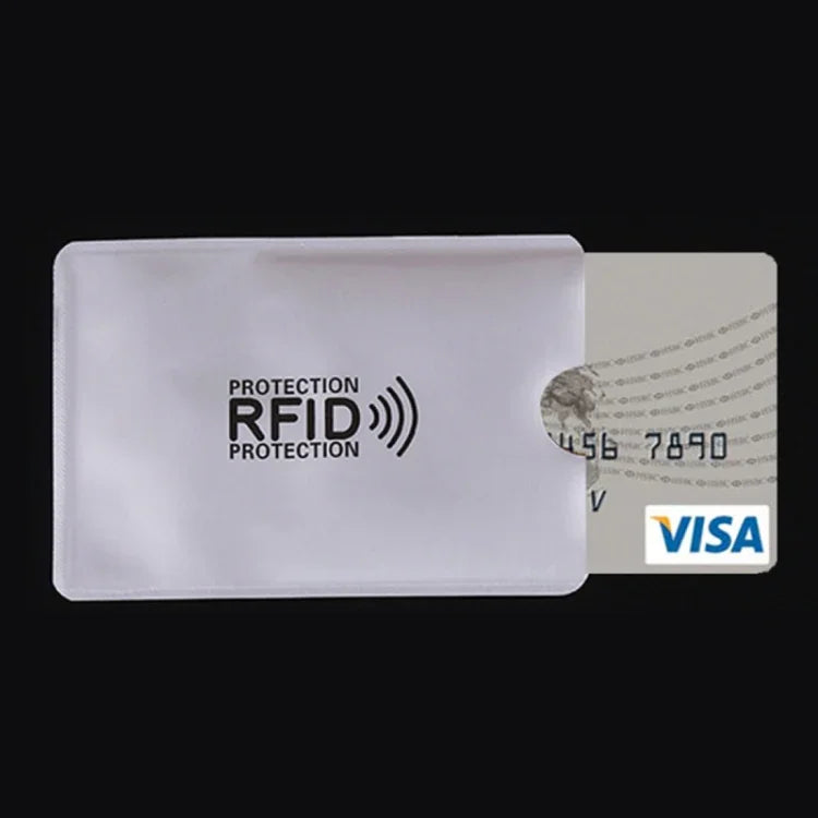 10 cái túi đựng thẻ ngân hàng chống RFID bằng giấy nhôm, kích thước 9.1*6.3cm, 10 cái RFID
