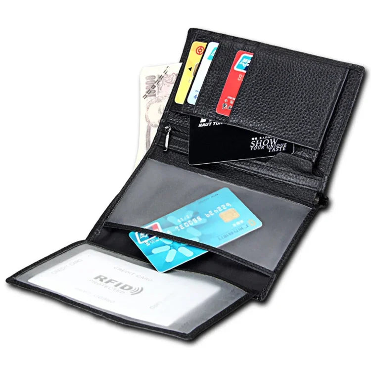 8219 Ví đa chức năng nam chống từ RFID, túi đựng thẻ, bao hộ chiếu, 8219