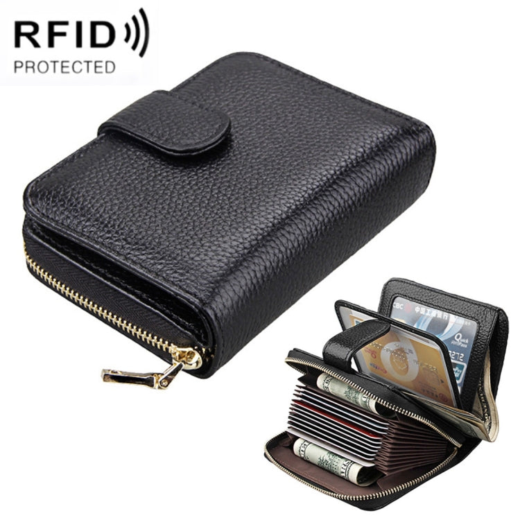 KB132 Ví nữ đa chức năng da bò nguyên hạt chống từ RFID / Túi đựng thẻ / Bao đựng giấy phép lái xe