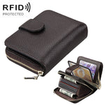 KB132 Ví nữ đa chức năng da bò nguyên hạt chống từ RFID / Túi đựng thẻ / Bao đựng giấy phép lái xe