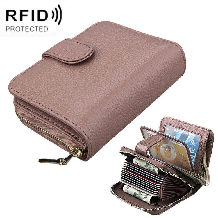 KB132 Ví nữ đa chức năng da bò nguyên hạt chống từ RFID / Túi đựng thẻ / Bao đựng giấy phép lái xe