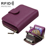 KB132 Ví nữ đa chức năng da bò nguyên hạt chống từ RFID / Túi đựng thẻ / Bao đựng giấy phép lái xe