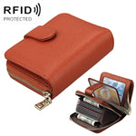 KB132 Ví nữ đa chức năng da bò nguyên hạt chống từ RFID / Túi đựng thẻ / Bao đựng giấy phép lái xe