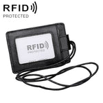KB153 Ví đựng thẻ da chống từ RFID kèm dây đeo thẻ ID