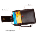 KB153 Ví đựng thẻ da chống từ RFID kèm dây đeo thẻ ID