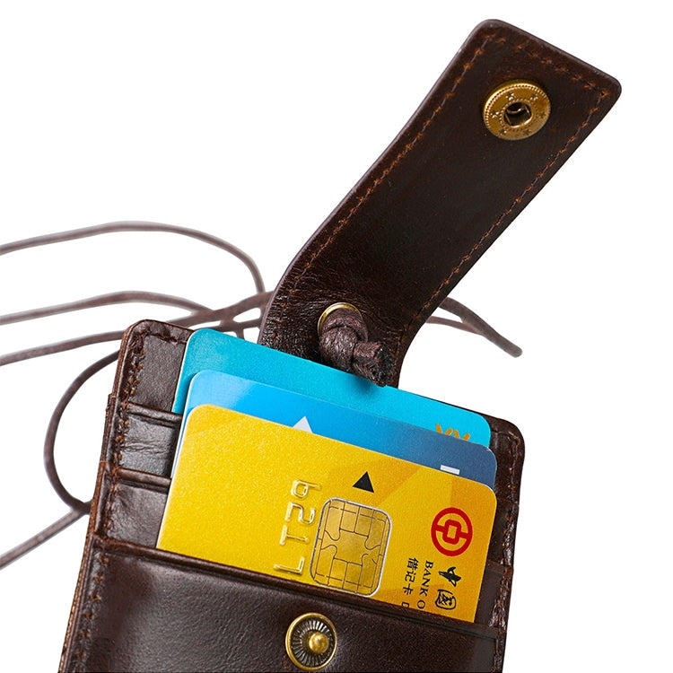 KB153 Ví đựng thẻ da chống từ RFID kèm dây đeo thẻ ID