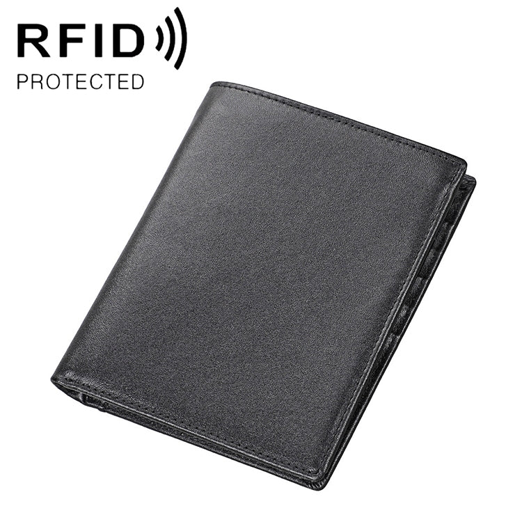 8235 Ví da họa tiết Crazy Horse đa chức năng chống từ RFID, túi đựng hộ chiếu