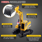 Xe điều khiển từ xa 6 kênh 2.4G 1/24RC máy xúc kim loại kỹ thuật 258-1, Kim loại