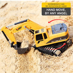 Xe điều khiển từ xa 6 kênh 2.4G 1/24RC máy xúc kim loại kỹ thuật 258-1, Kim loại