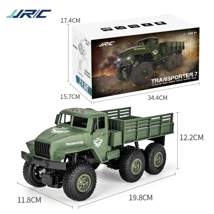 Xe đồ chơi điều khiển từ xa 1:18 2.4Ghz 4 kênh xe tải bọc thép sáu bánh Dongfeng 7, Dongfeng 7 (Xanh), Dongfeng 7 (Vàng)