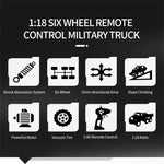 Xe đồ chơi điều khiển từ xa 1:18 2.4Ghz 4 kênh xe tải bọc thép sáu bánh Dongfeng 7, Dongfeng 7 (Xanh), Dongfeng 7 (Vàng)