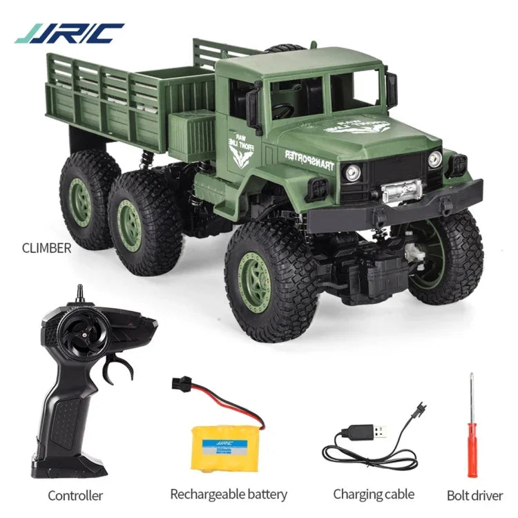 Đồ Chơi Xe Tải Bọc Giáp 6 Bánh Điều Khiển Từ Xa 1:18 2.4Ghz 4 Kênh JJR/C Dongfeng 8, Dongfeng 8 (Xanh Lá), Dongfeng 8 (Vàng)