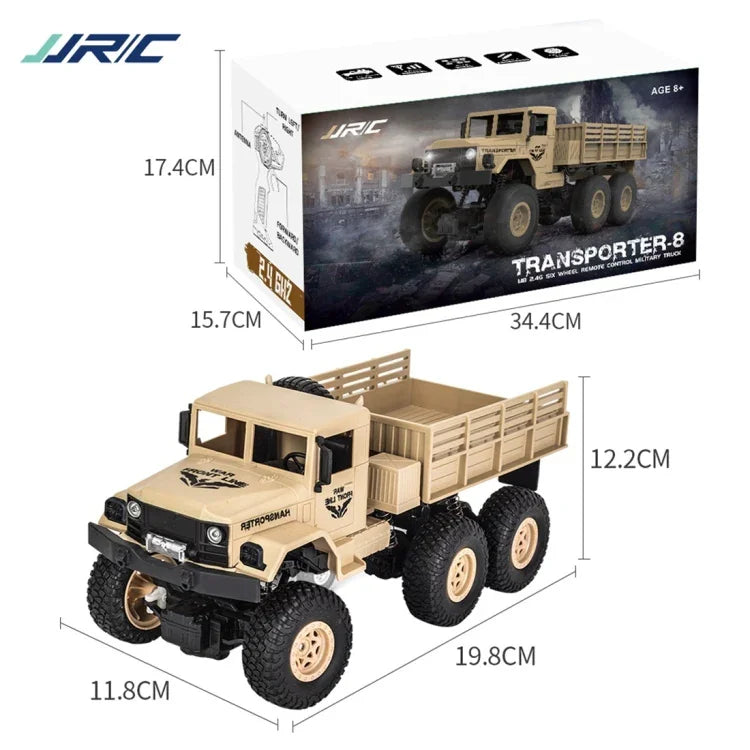 Đồ Chơi Xe Tải Bọc Giáp 6 Bánh Điều Khiển Từ Xa 1:18 2.4Ghz 4 Kênh JJR/C Dongfeng 8, Dongfeng 8 (Xanh Lá), Dongfeng 8 (Vàng)