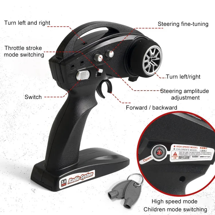 Xe điều khiển từ xa không chổi than FY-08 phiên bản 2.4G 1:12 bốn bánh dẫn động cao tốc, Phích cắm EU