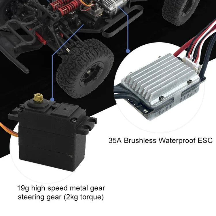 Xe điều khiển từ xa không chổi than FY-08 phiên bản 2.4G 1:12 bốn bánh dẫn động cao tốc, Phích cắm EU