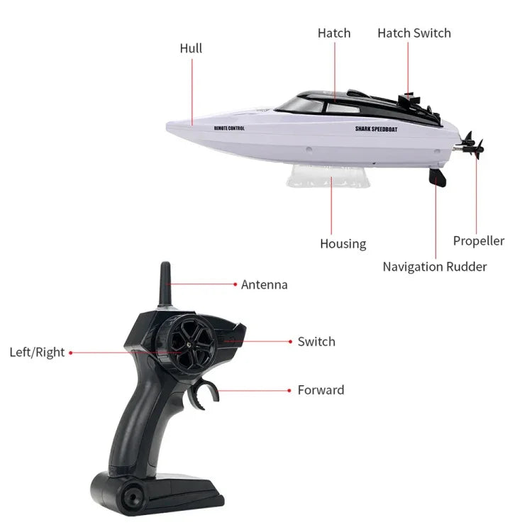 Thuyền Shark điều khiển từ xa 2.4G YDJ-818, YDJ-818