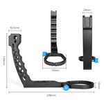 YELANGU A69 Tay Cầm Nâng Giá Đỡ Tay Cầm Cầm Tay Mở Rộng cho DJI Ronin SC, A69 cho DJI Ronin SC