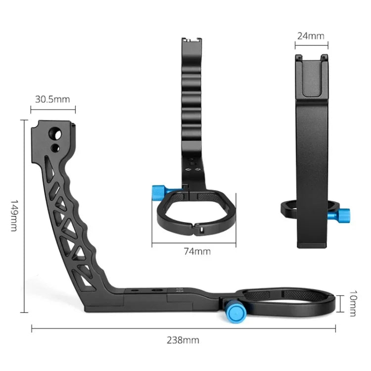 YELANGU A69 Tay Cầm Nâng Giá Đỡ Tay Cầm Cầm Tay Mở Rộng cho DJI Ronin SC, A69 cho DJI Ronin SC
