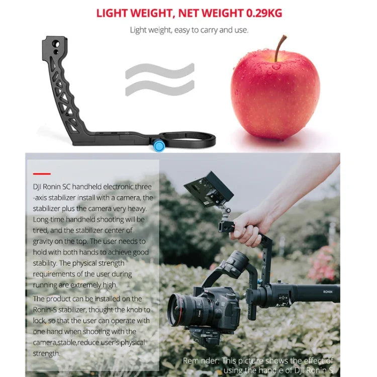 YELANGU A69 Tay Cầm Nâng Giá Đỡ Tay Cầm Cầm Tay Mở Rộng cho DJI Ronin SC, A69 cho DJI Ronin SC