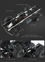 JJR/C Q60 Xe Tải Quân Sự Mini 1:16 2.4GHz RC 6WD Có Xích, Q60