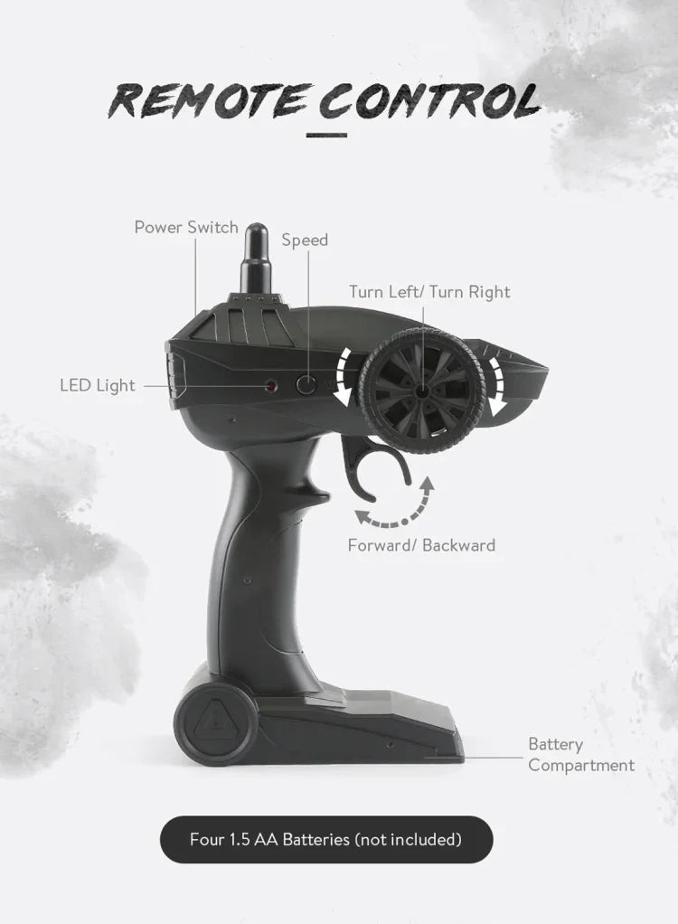JJR/C Q60 Xe Tải Quân Sự Mini 1:16 2.4GHz RC 6WD Có Xích, Q60