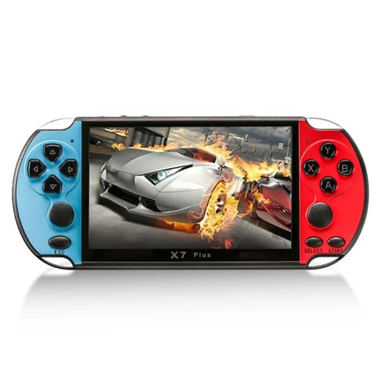 Máy chơi game cầm tay cổ điển Retro X7 Plus với màn hình HD 5.1 inch & bộ nhớ 8G, hỗ trợ MP4 / ebook, X7 Plus (Vàng + Đỏ), X7 Plus (Vàng), X7 Plus (Xanh dương + Đỏ), X7 Plus (Xanh dương), X7 Plus (Đỏ)