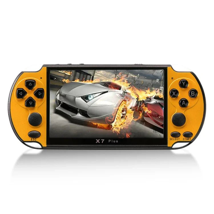 Máy chơi game cầm tay cổ điển Retro X7 Plus với màn hình HD 5.1 inch & bộ nhớ 8G, hỗ trợ MP4 / ebook, X7 Plus (Vàng + Đỏ), X7 Plus (Vàng), X7 Plus (Xanh dương + Đỏ), X7 Plus (Xanh dương), X7 Plus (Đỏ)