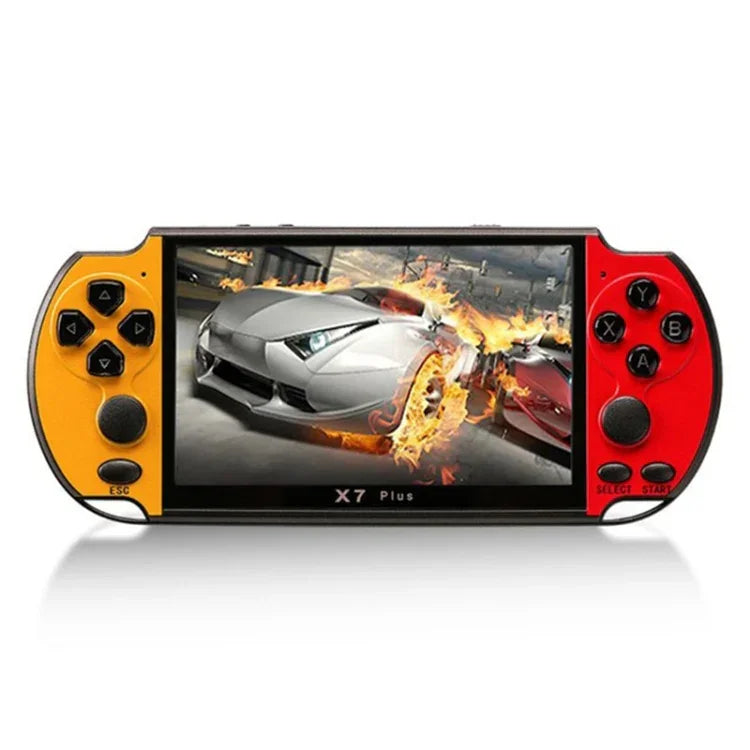 Máy chơi game cầm tay cổ điển Retro X7 Plus với màn hình HD 5.1 inch & bộ nhớ 8G, hỗ trợ MP4 / ebook, X7 Plus (Vàng + Đỏ), X7 Plus (Vàng), X7 Plus (Xanh dương + Đỏ), X7 Plus (Xanh dương), X7 Plus (Đỏ)
