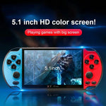 Máy chơi game cầm tay cổ điển Retro X7 Plus với màn hình HD 5.1 inch & bộ nhớ 8G, hỗ trợ MP4 / ebook, X7 Plus (Vàng + Đỏ), X7 Plus (Vàng), X7 Plus (Xanh dương + Đỏ), X7 Plus (Xanh dương), X7 Plus (Đỏ)