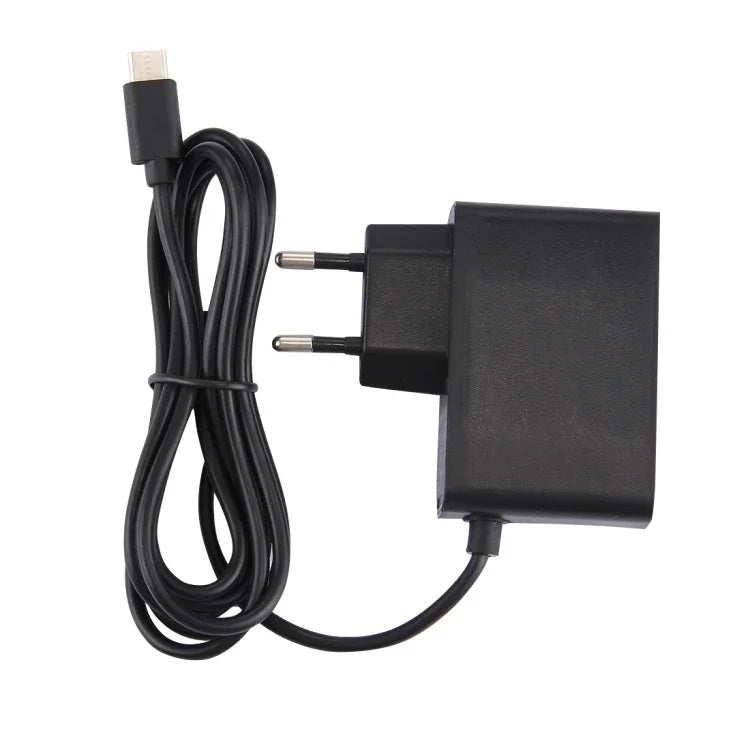 Bộ Sạc Adapter Tường cho Máy Chơi Game Nintendo Switch NS, DC 5V, Dài Cáp: 1.5m, Phích Cắm EU (Đen), Cho Switch NS Phích Cắm EU
