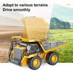 Xe tải khai thác đa chức năng điều khiển từ xa 2.4G 9 kênh MoFun 1048 tỷ lệ 1:24, xe ben, 1048 (Bạc)