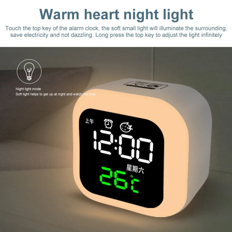 Đồng hồ thông minh USB cho nhà với đèn ngủ & chức năng nhớ & màn hình LED, đồng hồ thông minh
