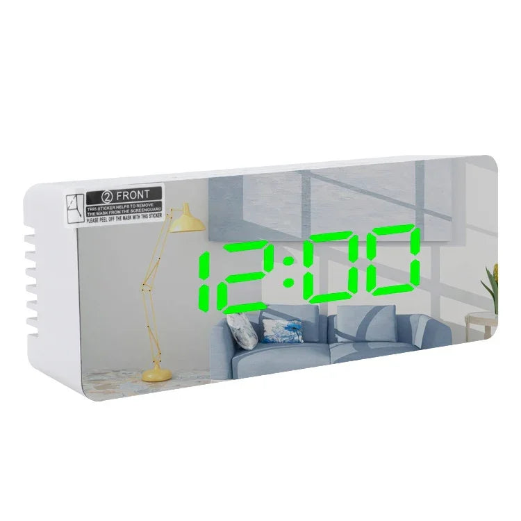 Đồng hồ báo thức LED đa chức năng TS-S69-R, đồng hồ gương trang điểm dùng pin / cắm điện sạc, TS-S69-G, TS-S69-HW