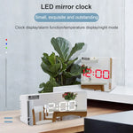Đồng hồ báo thức LED đa chức năng TS-S69-R, đồng hồ gương trang điểm dùng pin / cắm điện sạc, TS-S69-G, TS-S69-HW