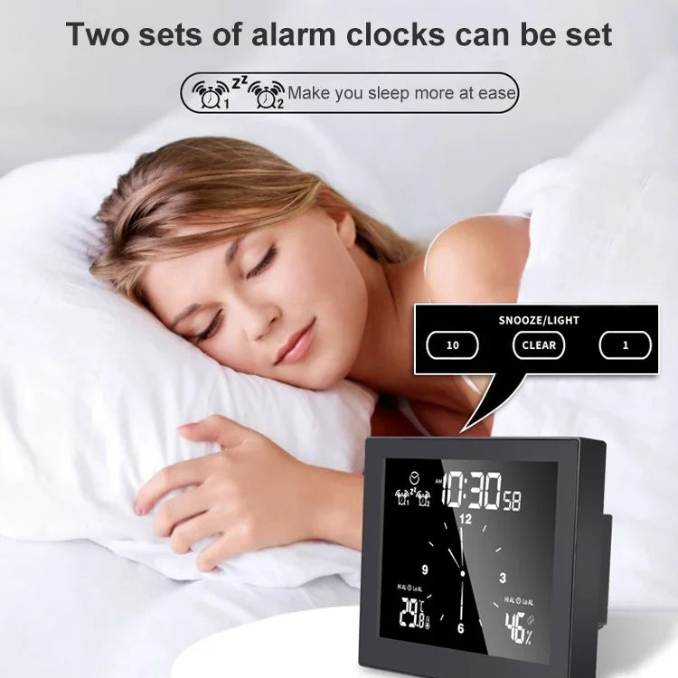 Đồng hồ treo tường phòng tắm chống nước TS-WP10-W, Bộ hẹn giờ, Nhiệt kế ẩm kế gia đình, TS-WP10-W, TS-WP10-B